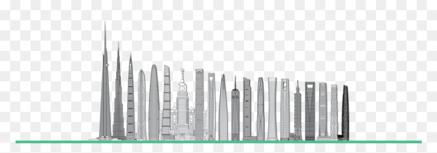 100 Tallest Buildings - Tallest Buildings Skyscraper, HD Png Download - twin towers png