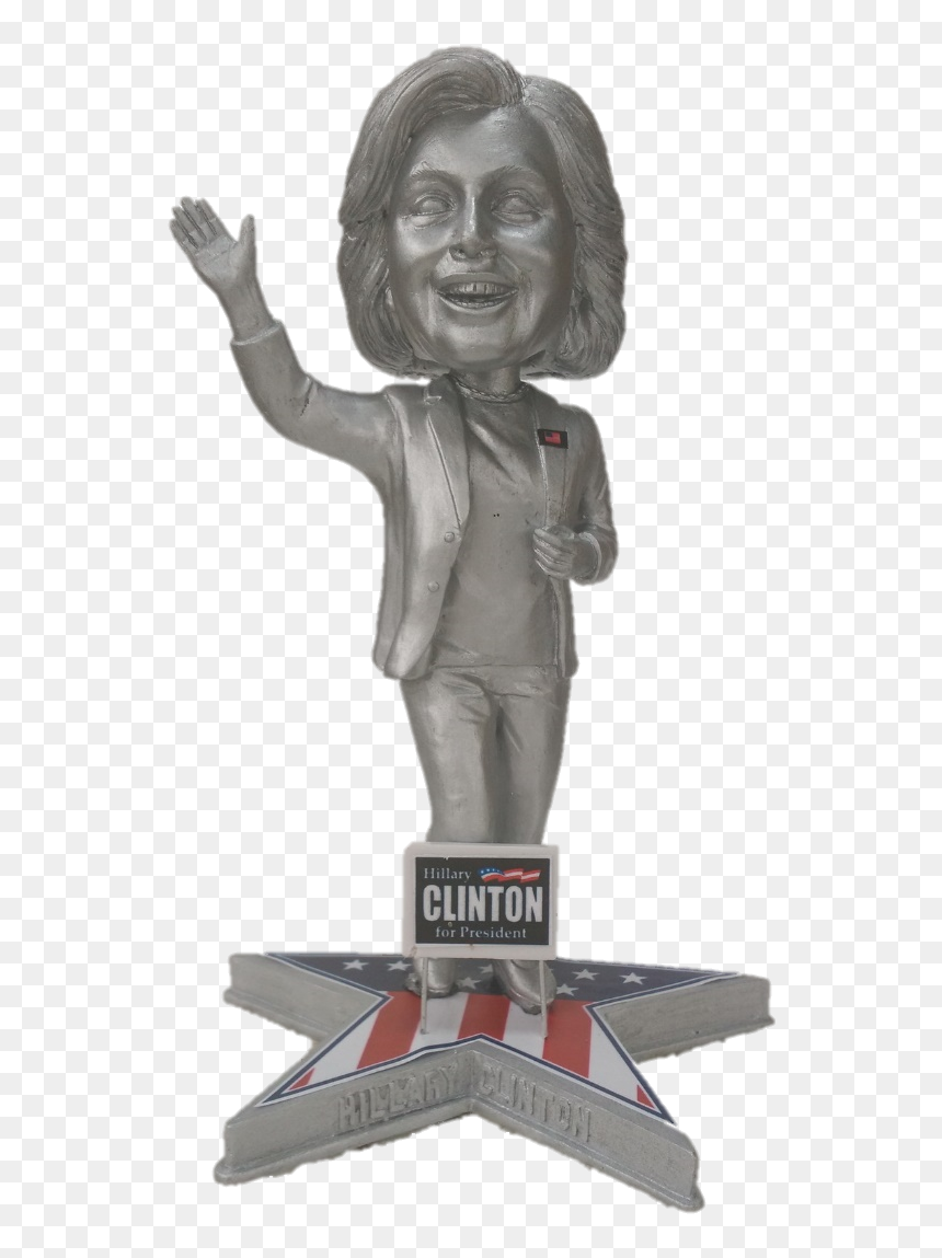 Hillary Clinton Presidential Candidate Political Bobblehead - Bronze Sculpture, HD Png Download - hillary clinton face png