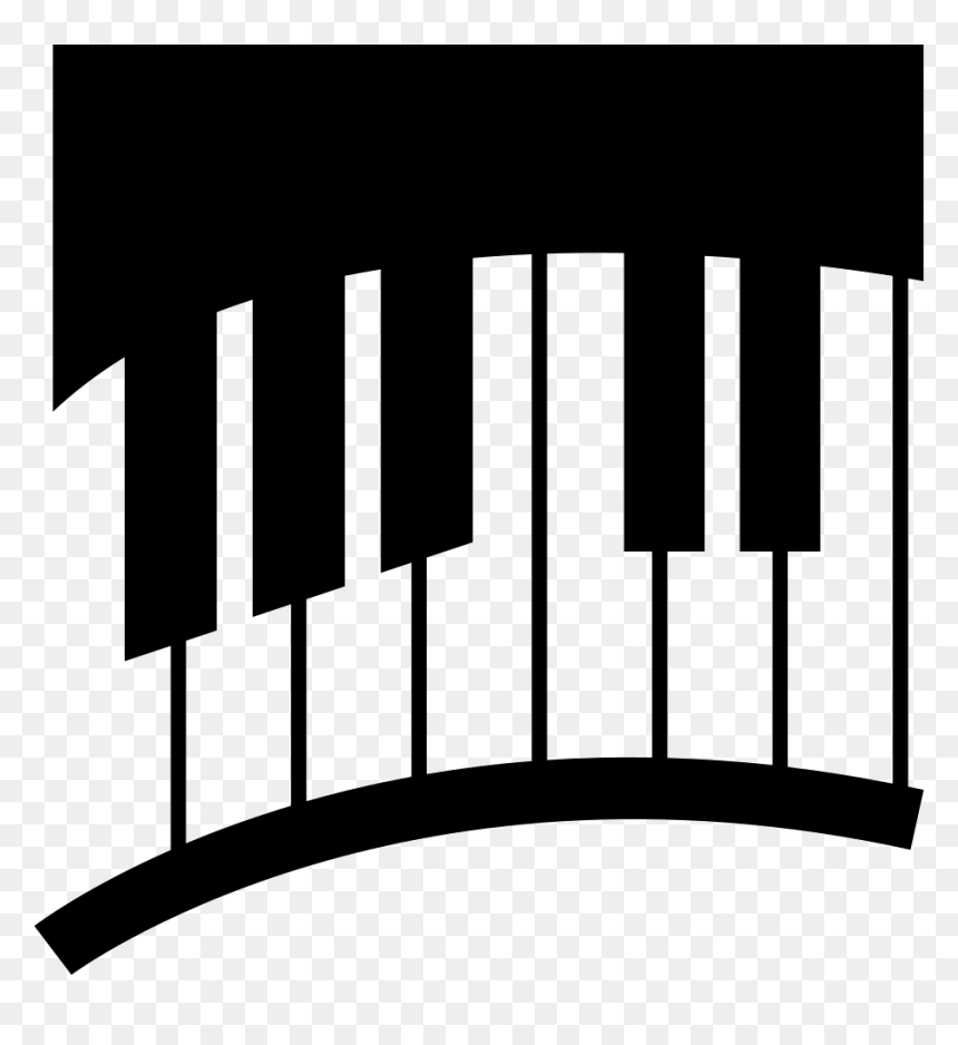 Piano Keys In Curve - Imagenes De Pianos Animados, HD Png Download - piano keys png