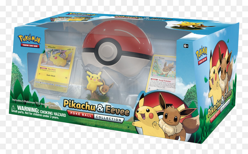 Home / Products / Pokemon / Pikachu & Eevee Poké Ball - Pokemon Tcg Pikachu & Eevee Pokeball Collection, HD Png Download - poke ball png