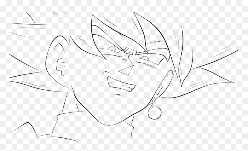 Goku Lineart - Theivrgroup - Org - Goku Black Line Art, HD Png Download - goku black png