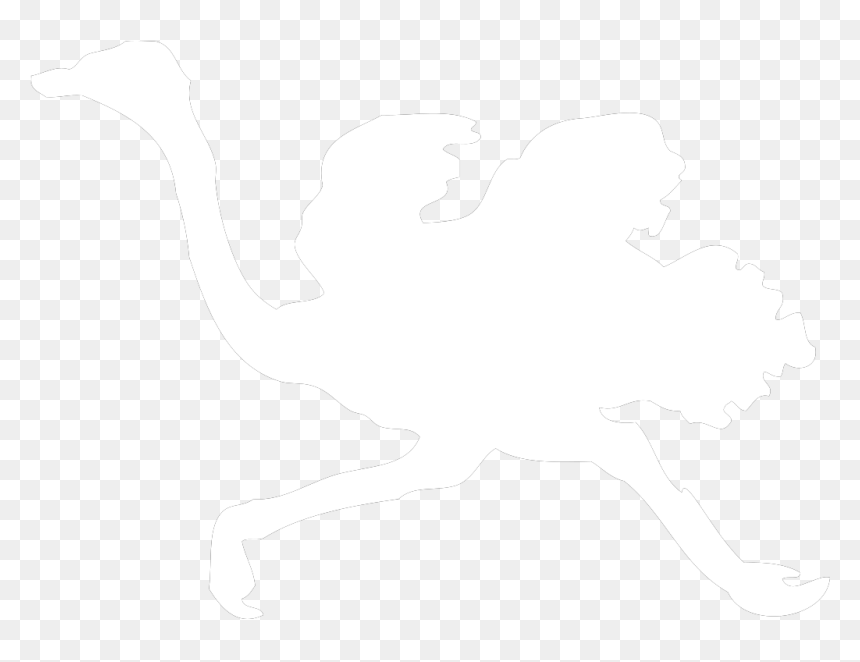 Running Ostrich Silhouette Svg Clip Arts - Ostrich Silhouette, HD Png Download - running silhouette png