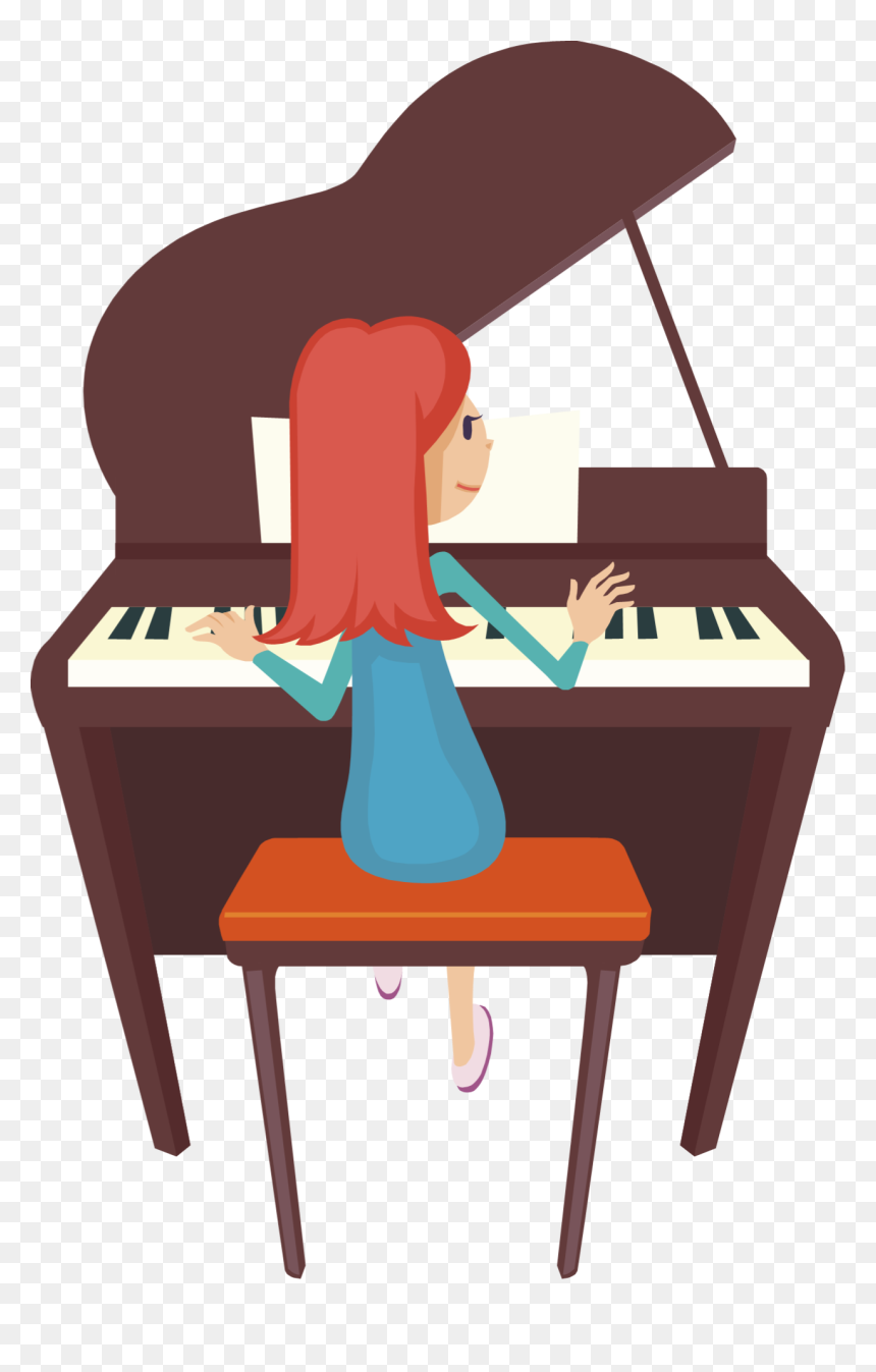 Piano Keys Png Clipart Downloadclipart - Clipart Playing Piano, Transparent Png - piano keys png