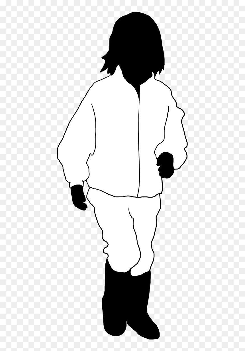 Silhouette Of Children Girl Running - Silhouette, HD Png Download - running silhouette png