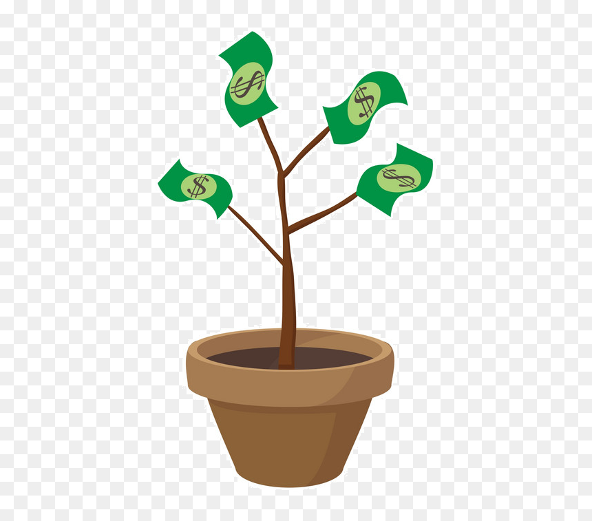 Flowerpot, HD Png Download - money tree png
