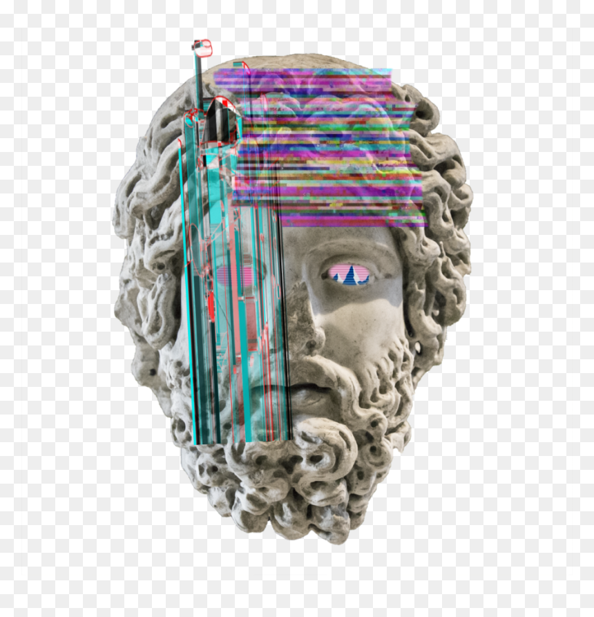 #grunge #statue #head #vapor #vaporwave #vaporwaveaesthetic - Statue Png, Transparent Png - vaporwave statue png