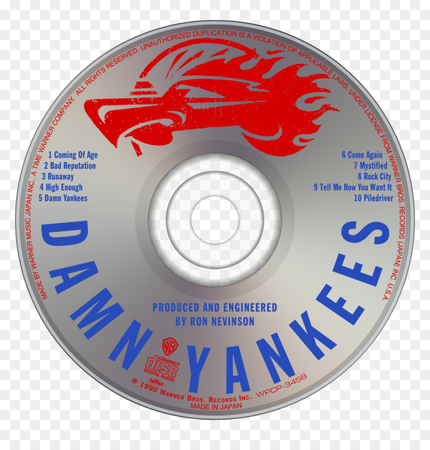 Damn Yankees Damn Yankees Cd Disc Image - Southwest Conference, HD Png Download - damn daniel png
