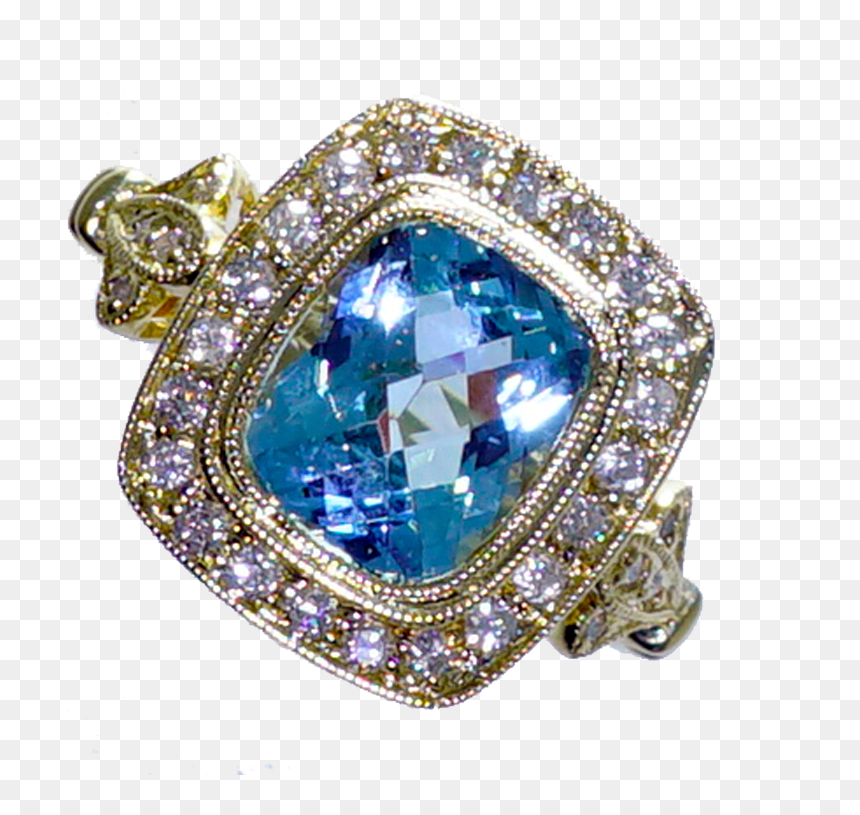 Topaz-ring - Diamond, HD Png Download - engagement ring png