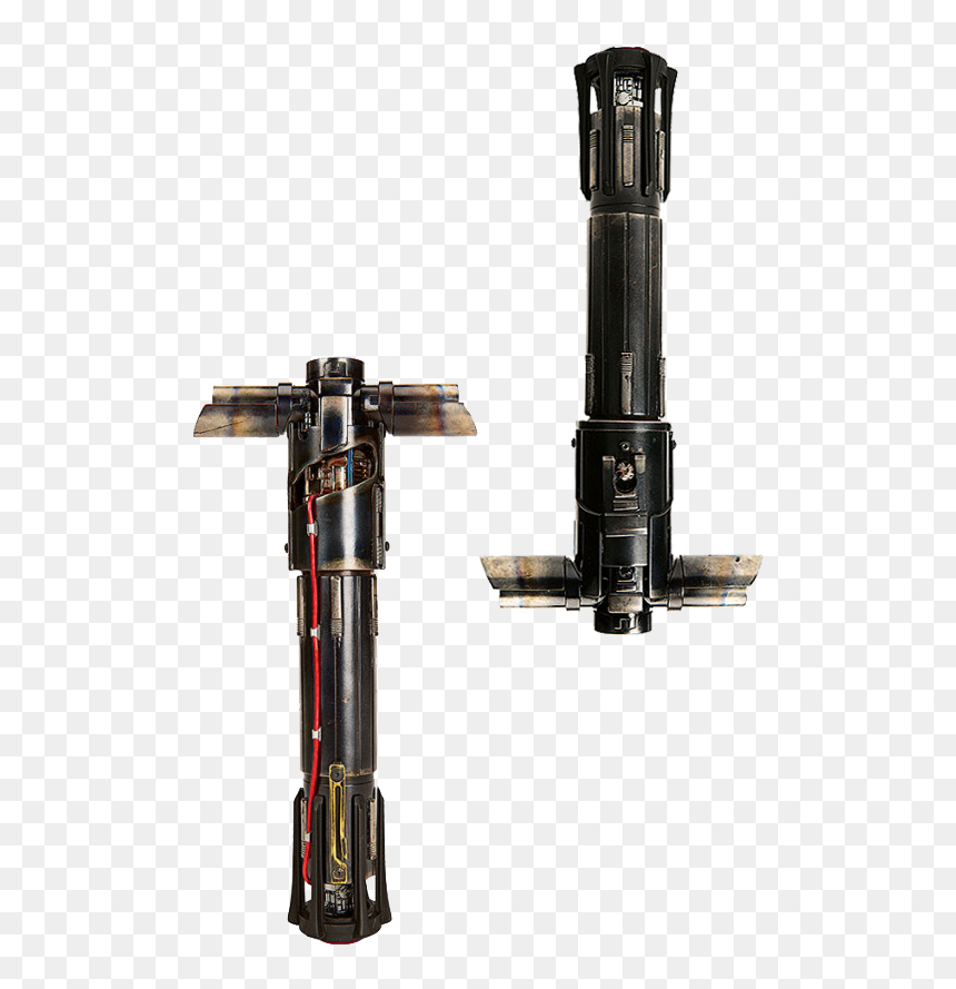 Kylo Ren"s Lightsaber - Ben Solo Vs Kylo Ren Lightsaber, HD Png Download - lightsaber hilt png