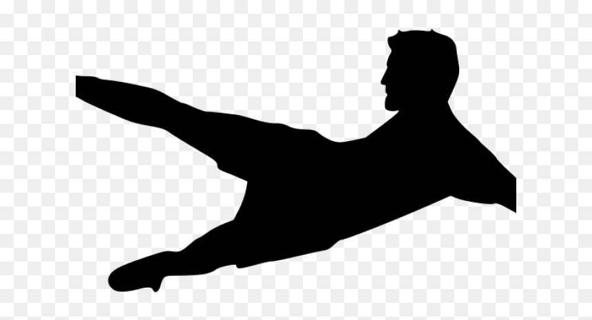 Kickball Clipart Futsal - Bicycle Kick Soccer Silhouette, HD Png Download - kickball png
