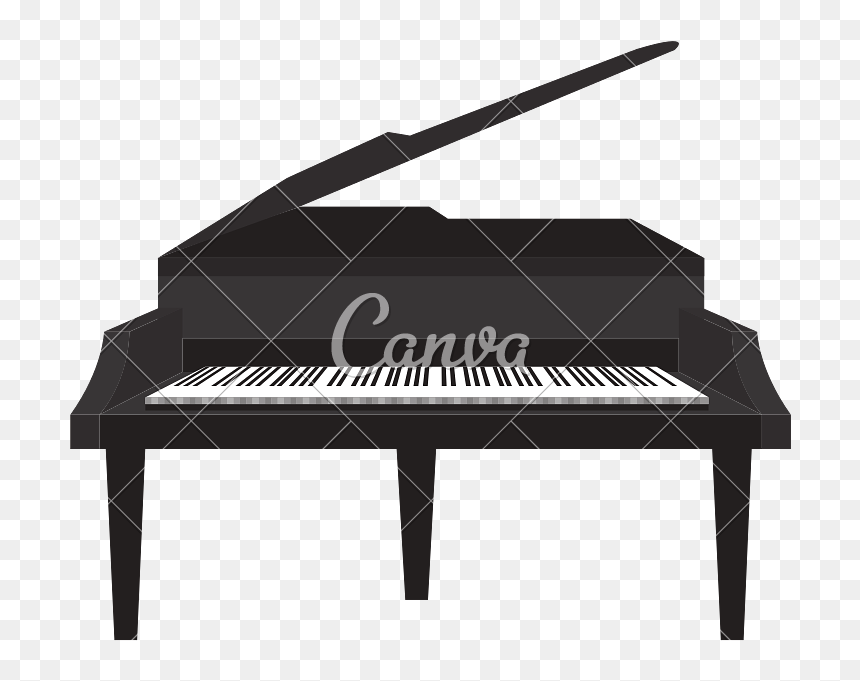 Banner With Colored Piano Keys Png Transparent - Piano Illustration, Png Download - piano keys png