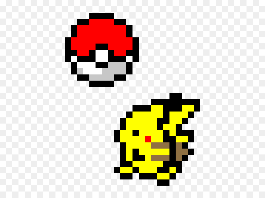 Pixel Art Pikachu, HD Png Download - poke ball png