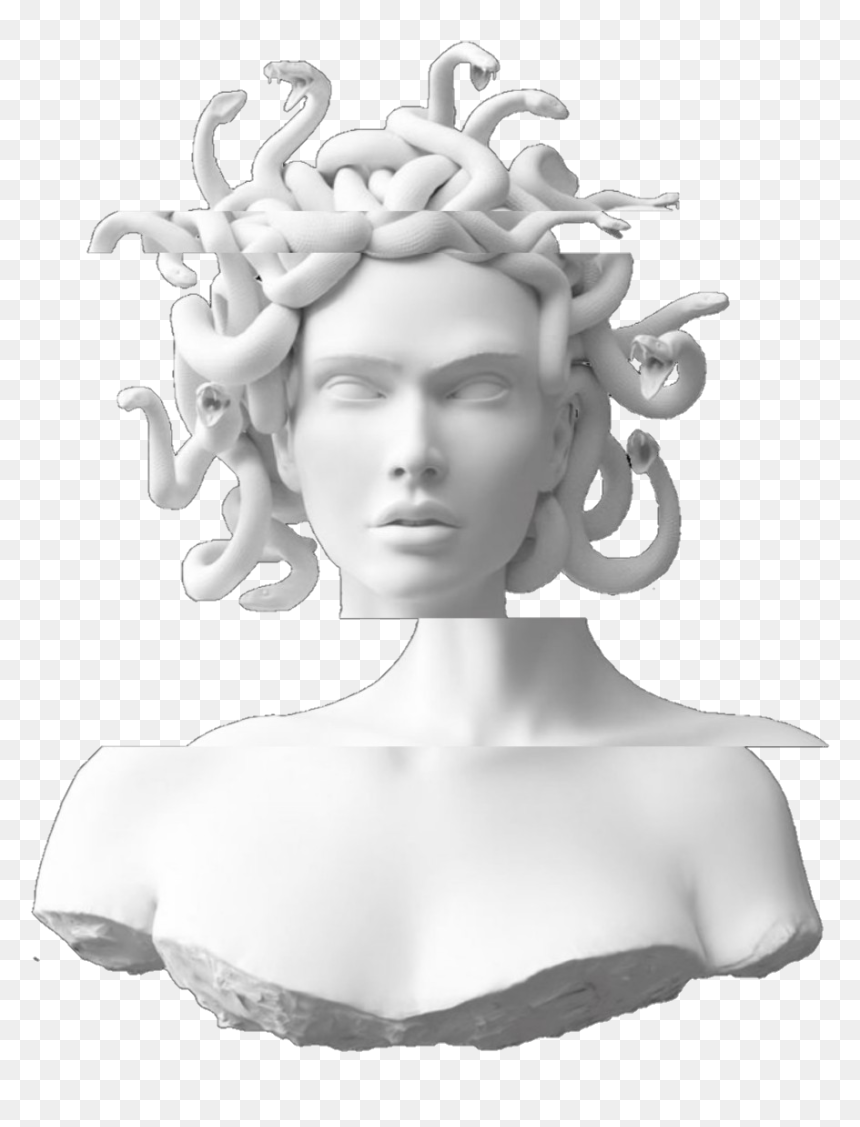 #vaporwave #medusa #estatua #statue #glich - Medusa Statue Png, Transparent Png - vaporwave statue png