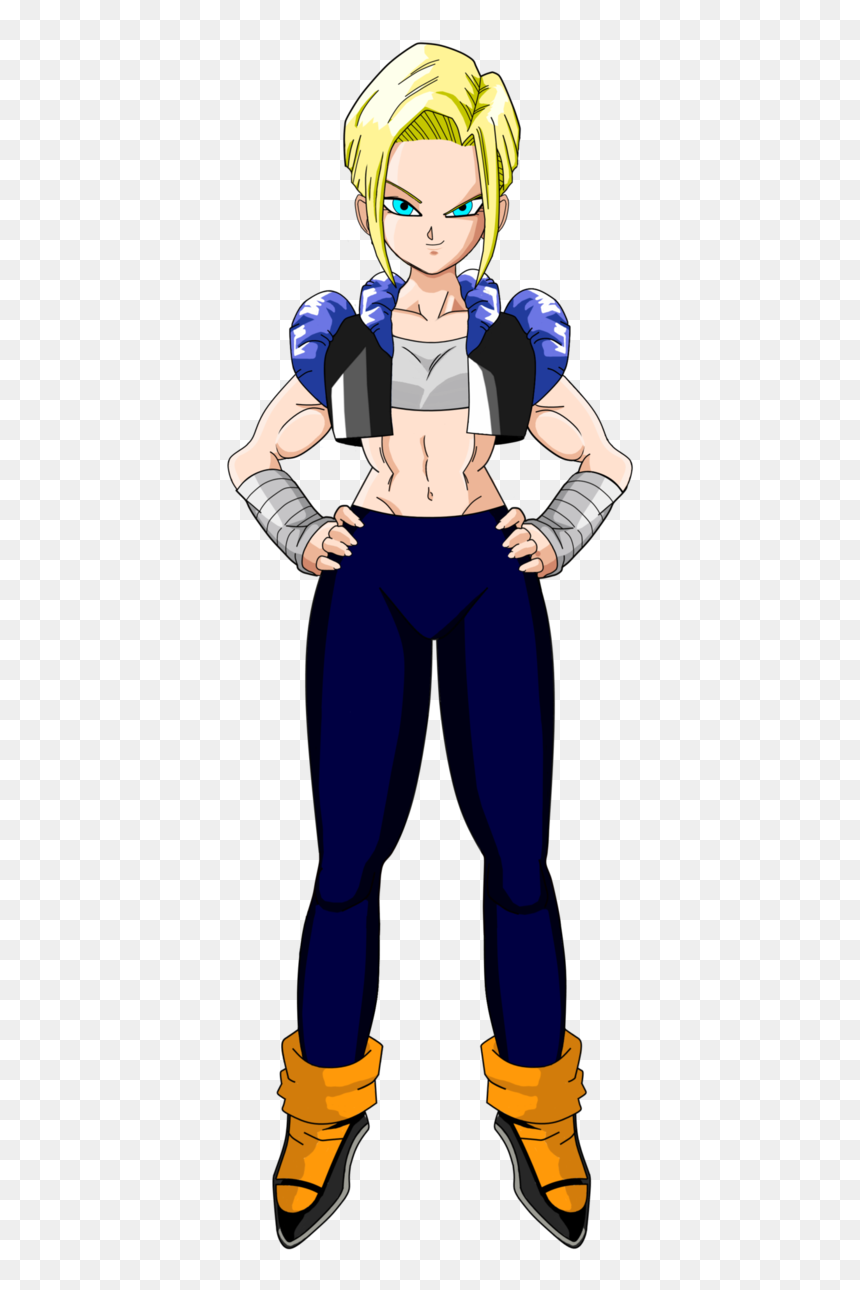 Thumb Image - Goku And Android 18 Fusion, HD Png Download - bulma png