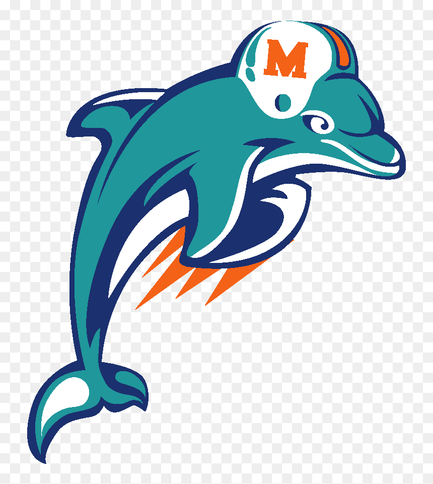 Clipart Dolphin Dolphin Miami Logo - Miami Dolphins Logo 1997, HD Png Download - miami dolphins logo png
