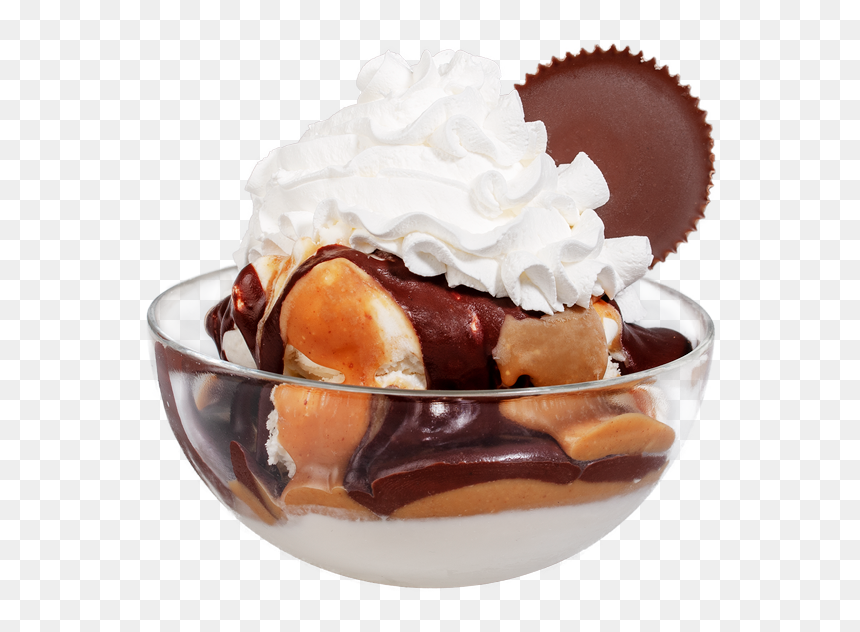 Pb Cup Sundae - Sundae, HD Png Download - whipped cream png
