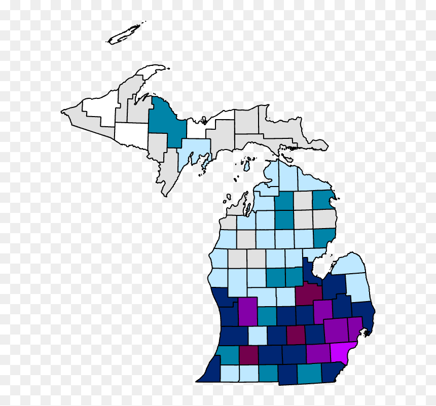 Cov#19 Cases In Mi As Of May 7 - Michigan Counties With Coronavirus, HD Png Download - barry b benson png