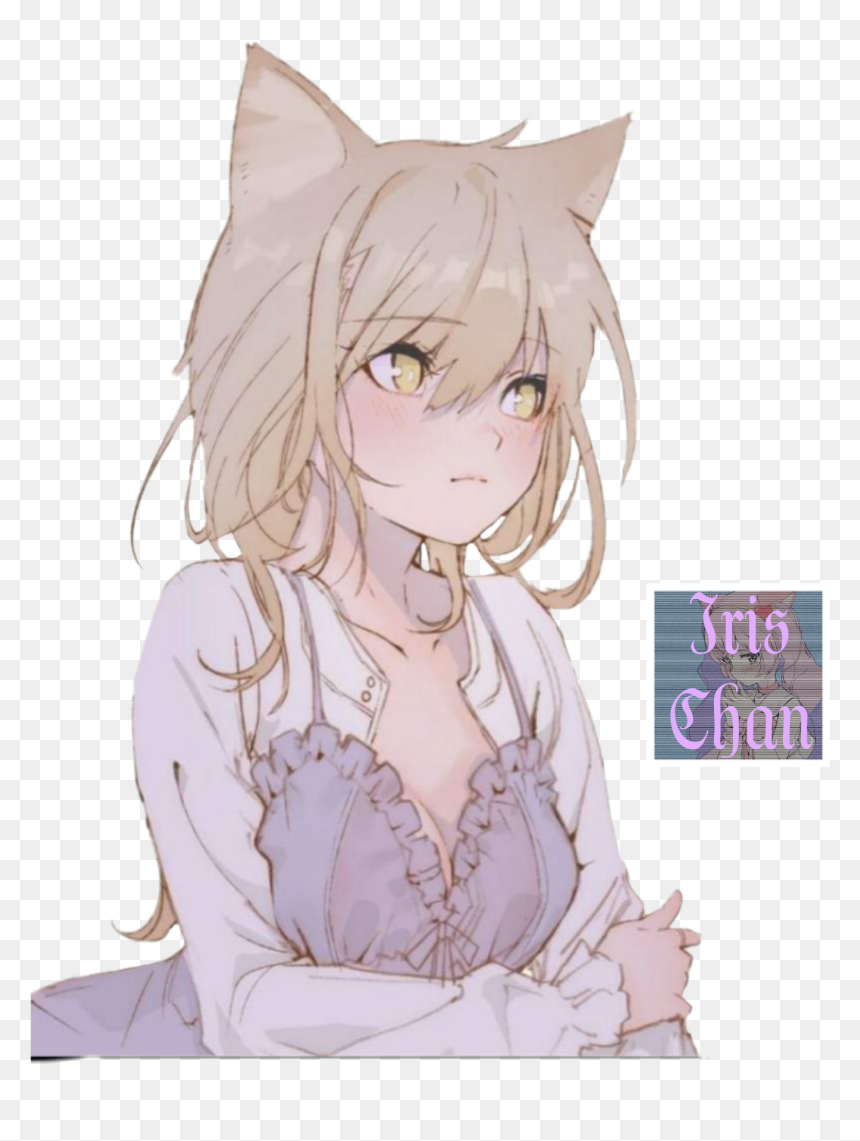 #neko #tyan #anime #png #cat #kawaii # Аниме #неко - Female Anime Neko Art, Transparent Png - neko png