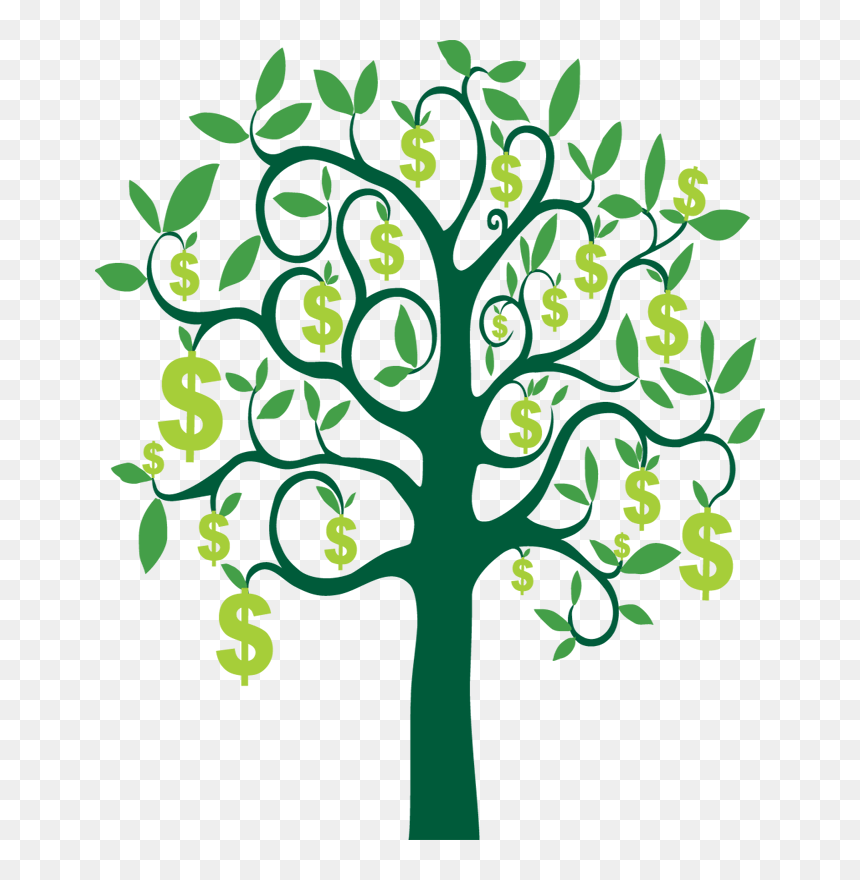 Money Tree - Peach Tree Clipart, HD Png Download - money tree png