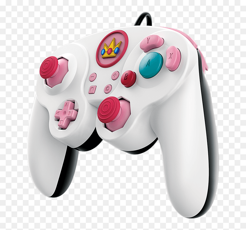 Princess Peach Pro Controller, HD Png Download - gamecube controller png