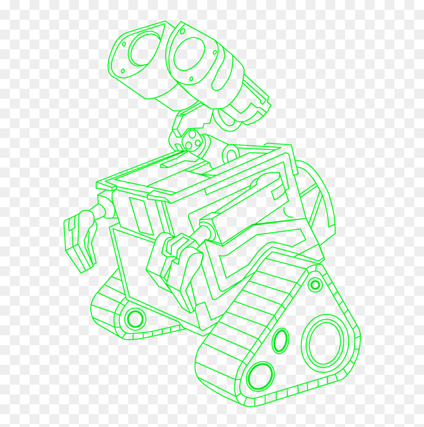 Transparent Great Wall Clipart - Wall E Coloring Book, HD Png Download - wall-e png
