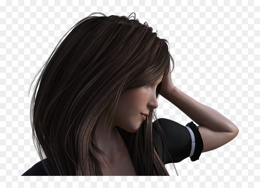 Girl, HD Png Download - hair model png