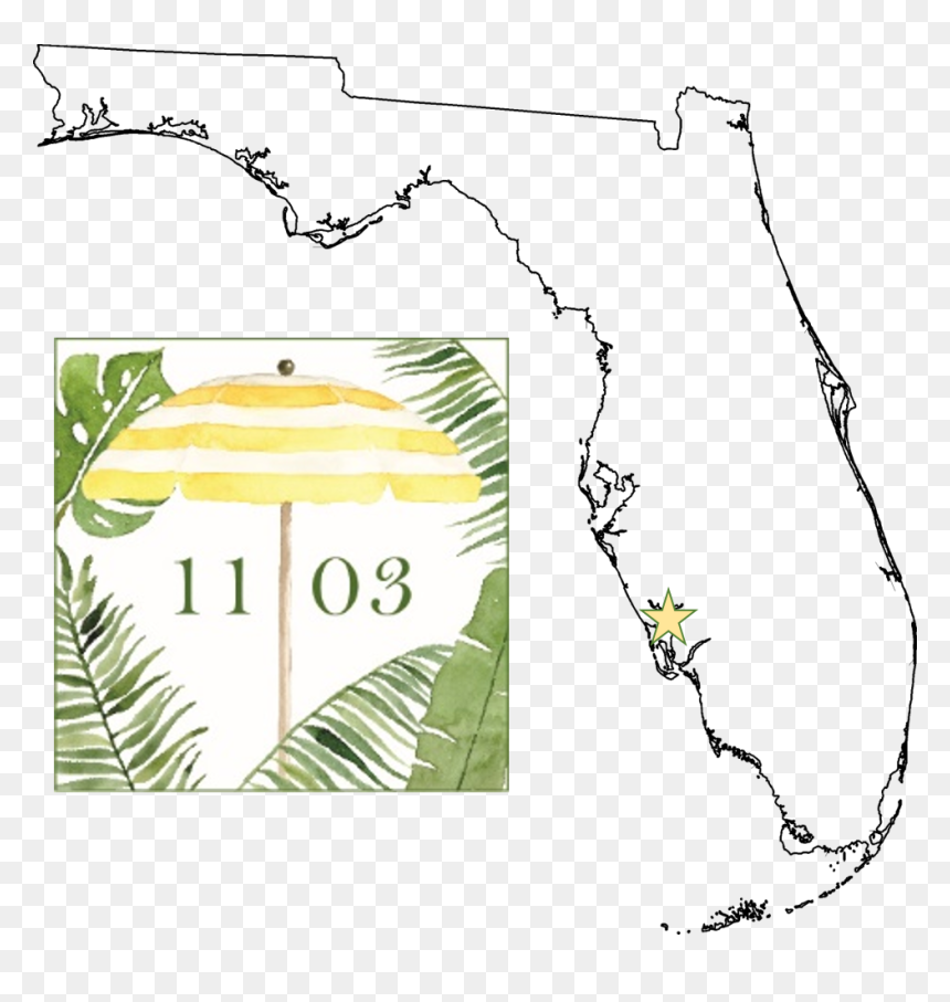 Outline Of Florida , Png Download, Transparent Png - florida outline png