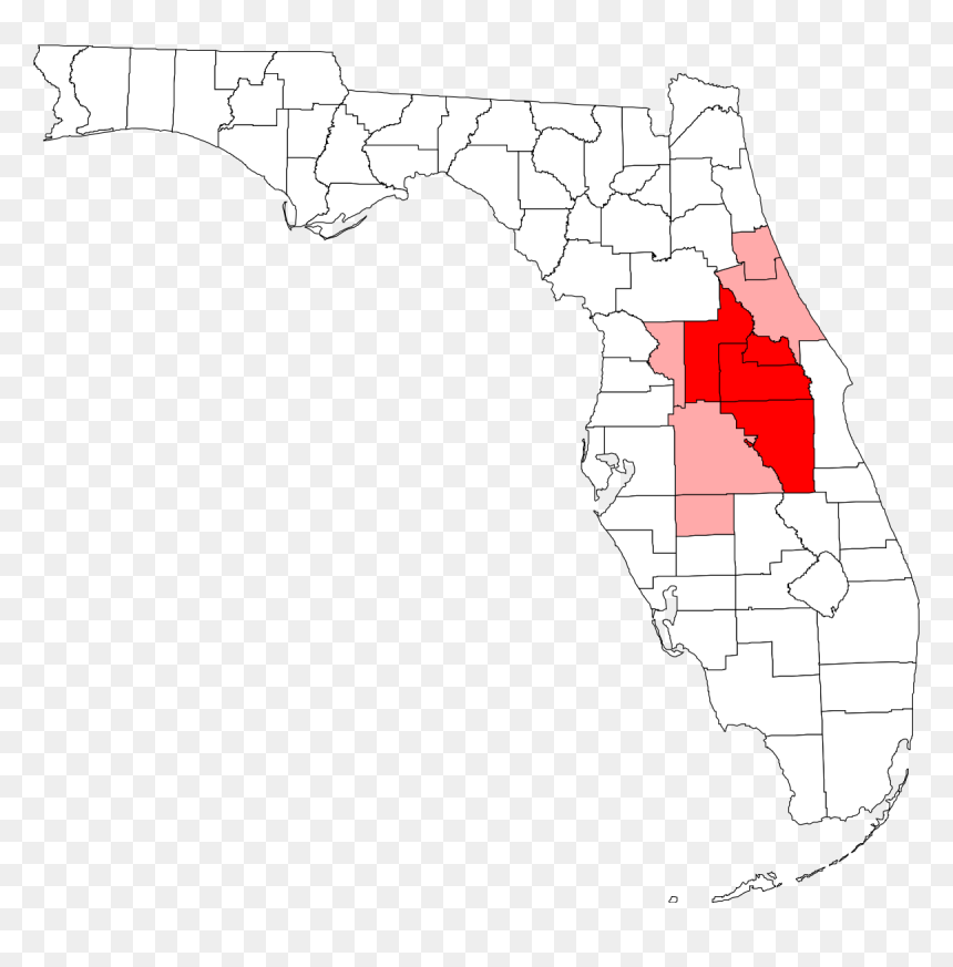 County Florida, HD Png Download - florida outline png