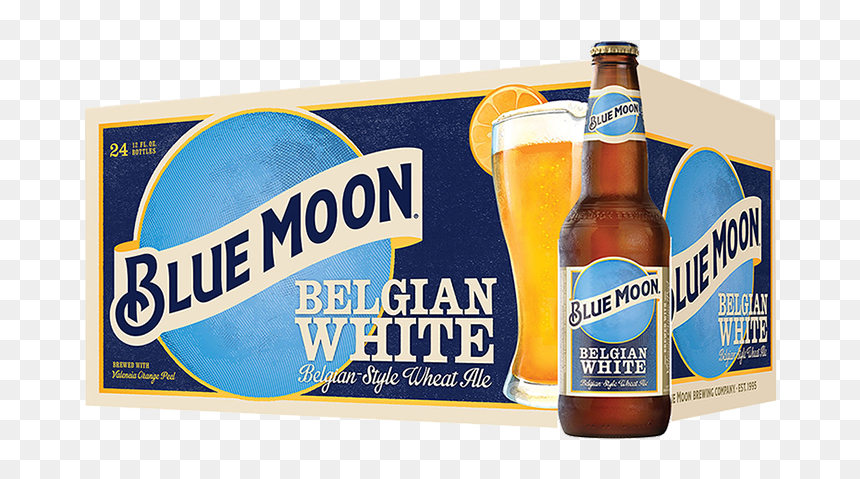 Blue Moon Belgian Wheat Ale - Alcoholic Beverage, HD Png Download - blue moon png