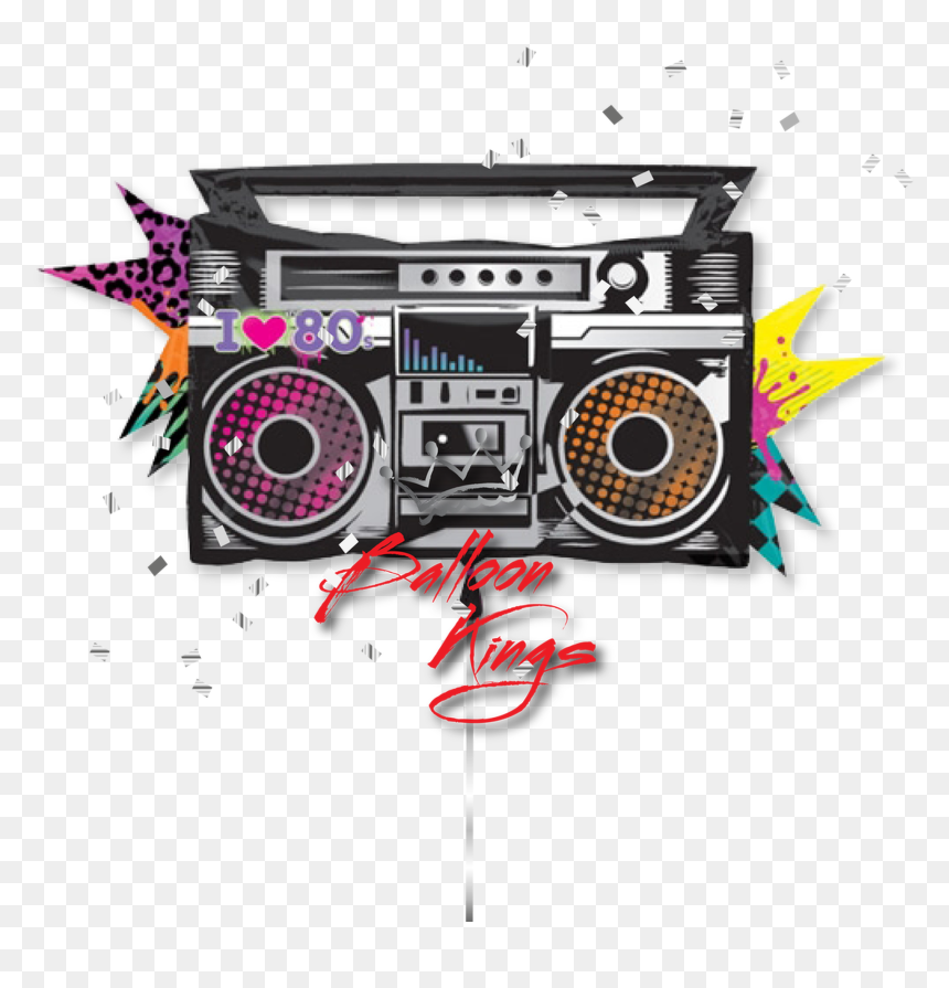 80s Boom Box, HD Png Download - boom box png
