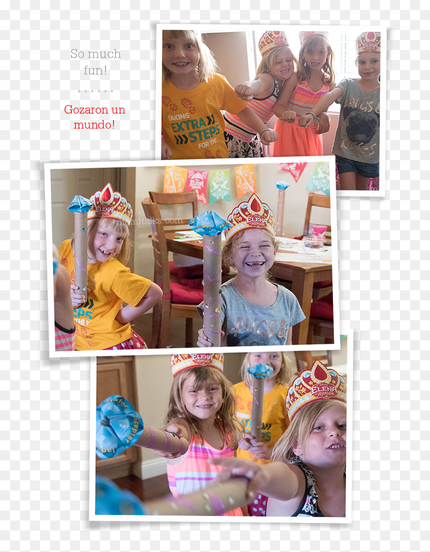 Girls Having Fun Elena Of Avalor Party Mamitalks - Party Hat, HD Png Download - elena of avalor png