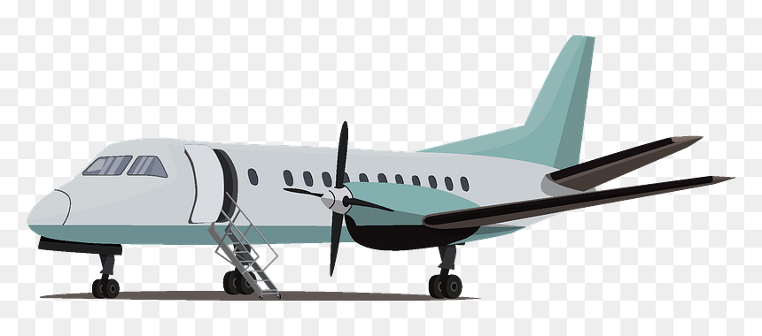 Aircraft Clipart - Fokker 50, HD Png Download - airplane clipart png