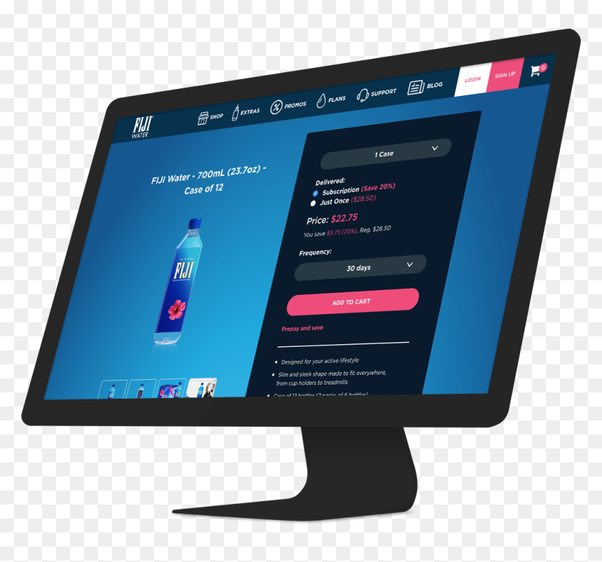 Fiji Water As A Product - Led-backlit Lcd Display, HD Png Download - fiji water png