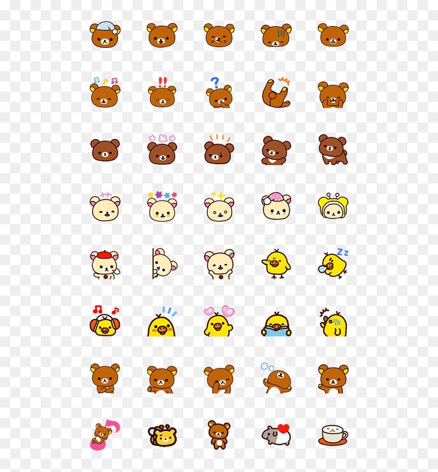 Rilakkuma Emoji, HD Png Download - rilakkuma png