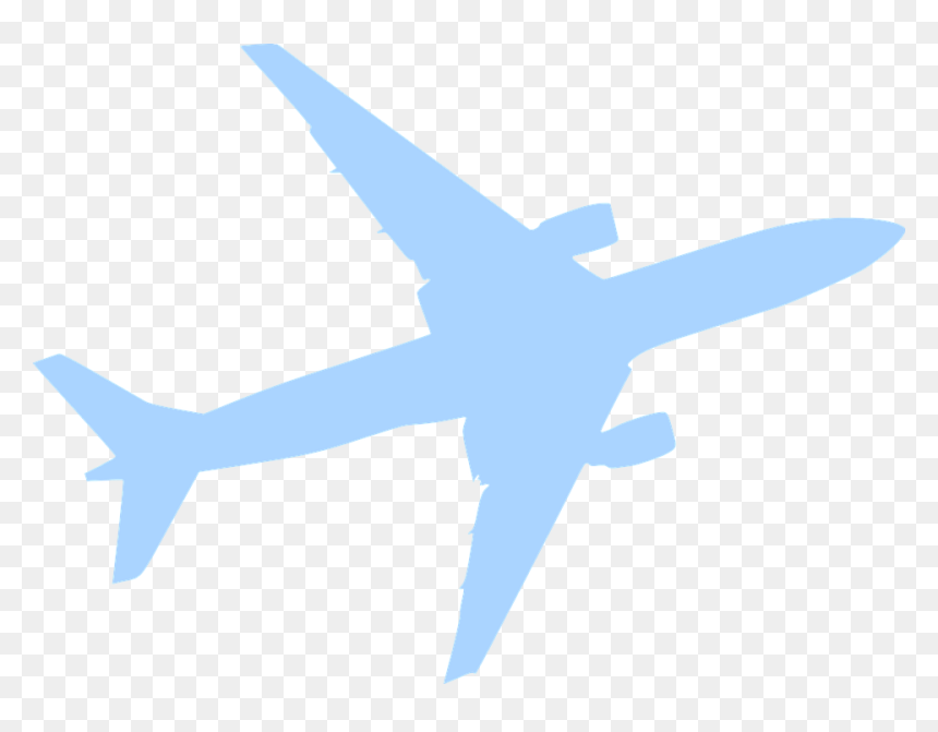 Airplane Clipart Turbine - Airplane Silhouette, HD Png Download - airplane clipart png