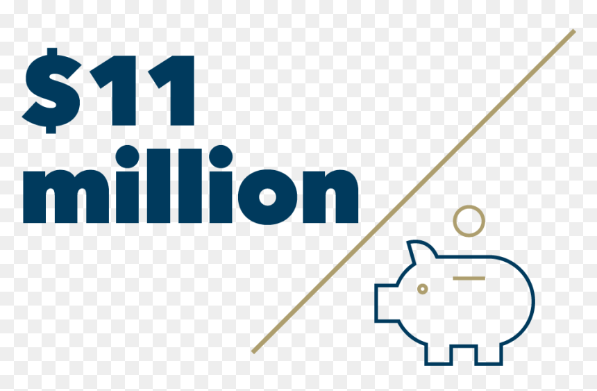 $11 Million Followed By A Diagonal Slash And A Piggy, HD Png Download - diagonal stripes png