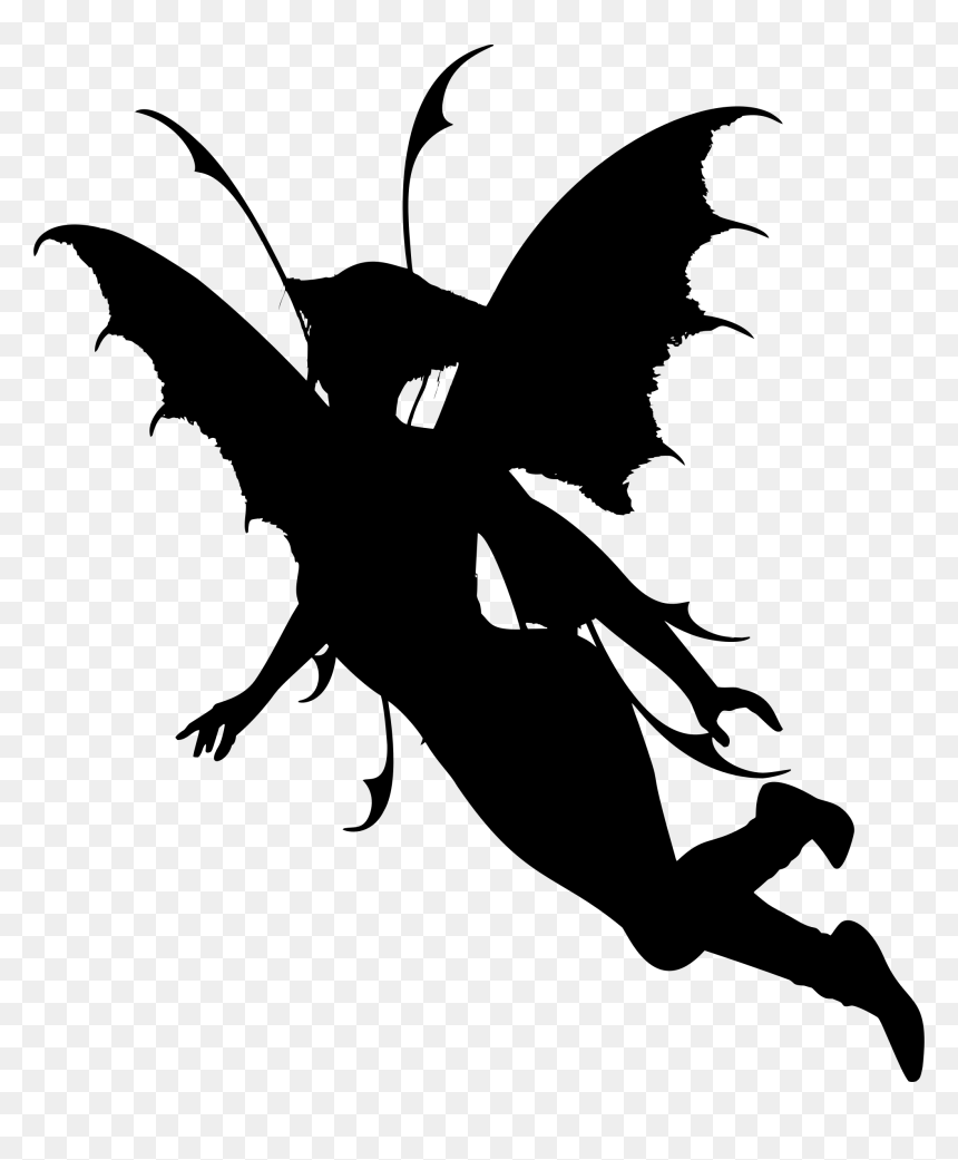 Flying Fairy Silhouette Clip Arts - Fairy Flying Silhouette Png, Transparent Png - fairy silhouette png