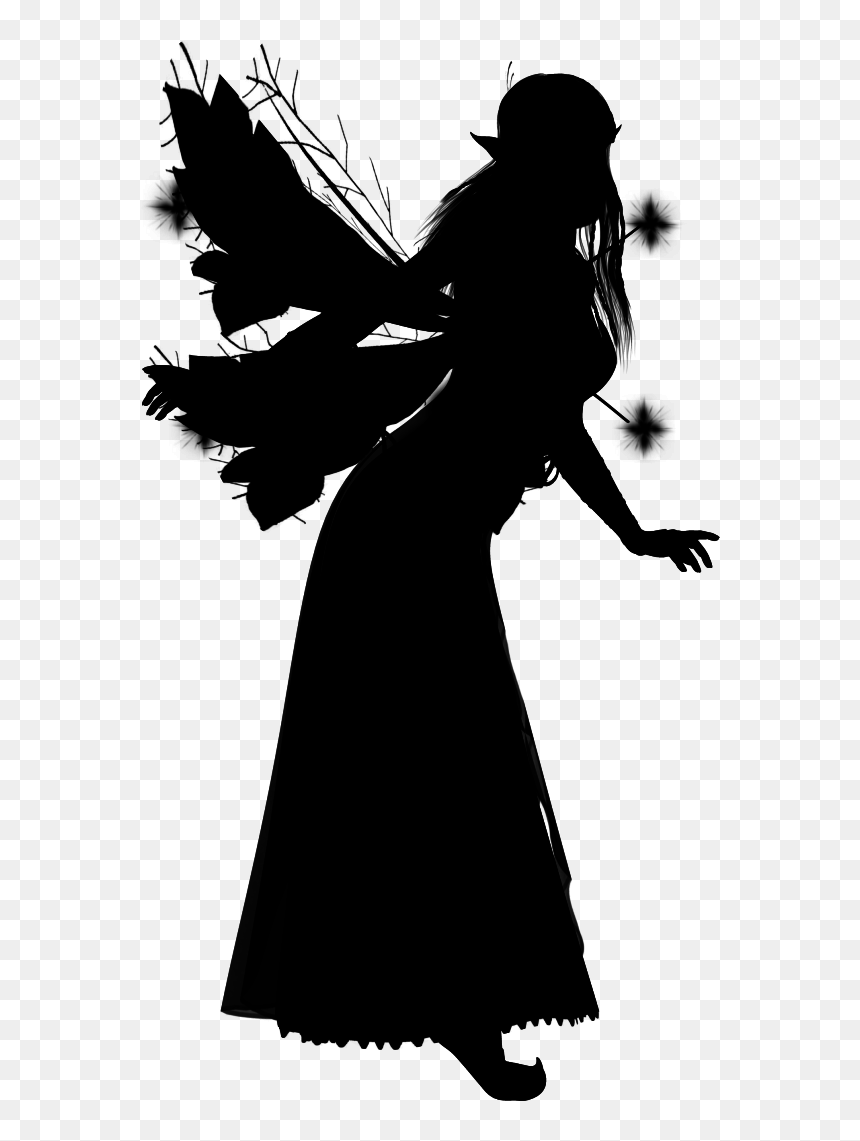 Fairy Silhouette Png Download - Silhouette, Transparent Png - fairy silhouette png