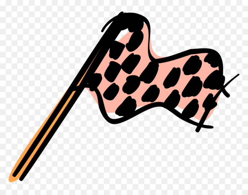 Vector Illustration Of Checkered Or Chequered Flag - Portable Network Graphics, HD Png Download - race flag png