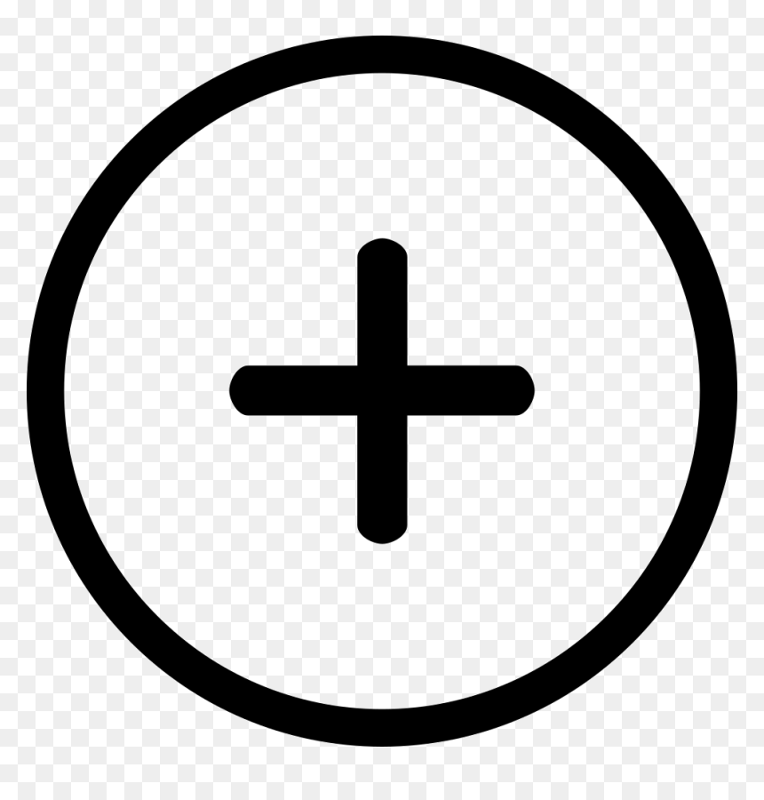 Circle Plus - Иконка Часы Png, Transparent Png - plus icon png