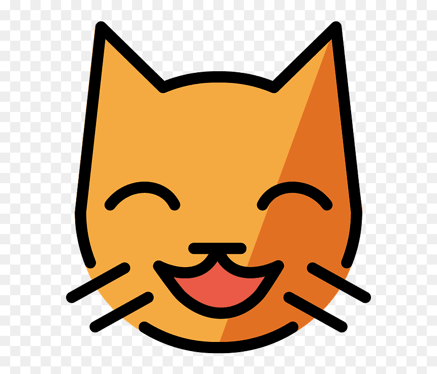Grinning Cat With Smiling Eyes Emoji Clipart - Hacker Cat, HD Png Download - cat eyes png