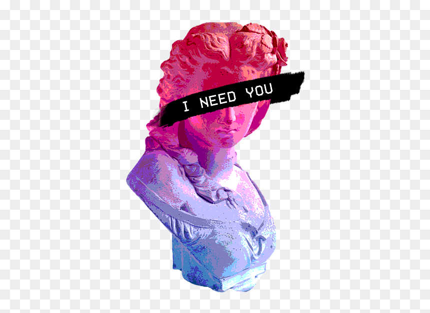 Vaporwave Greek Statue, HD Png Download - vaporwave statue png