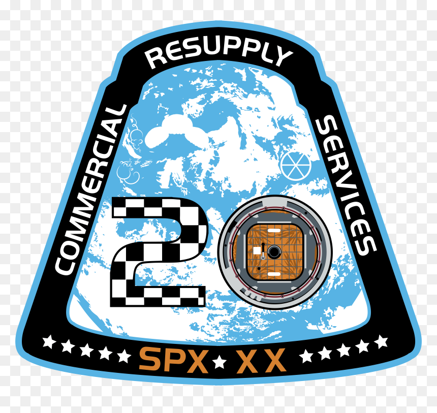 Spacex Crs-20 Patch, HD Png Download - spacex logo png