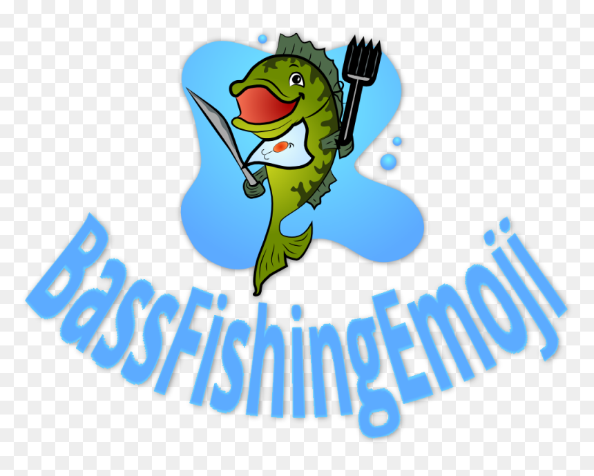 Bass Fishing Emoji - Cartoon, HD Png Download - bass fish png