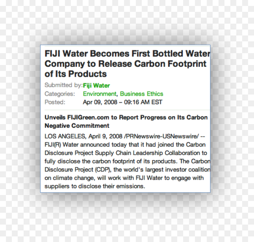 Screenshot, HD Png Download - fiji water png