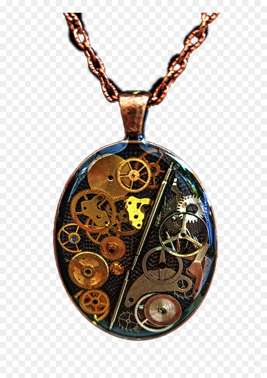 Steampunk Yin Yang Pendant - Locket, HD Png Download - steampunk gears png
