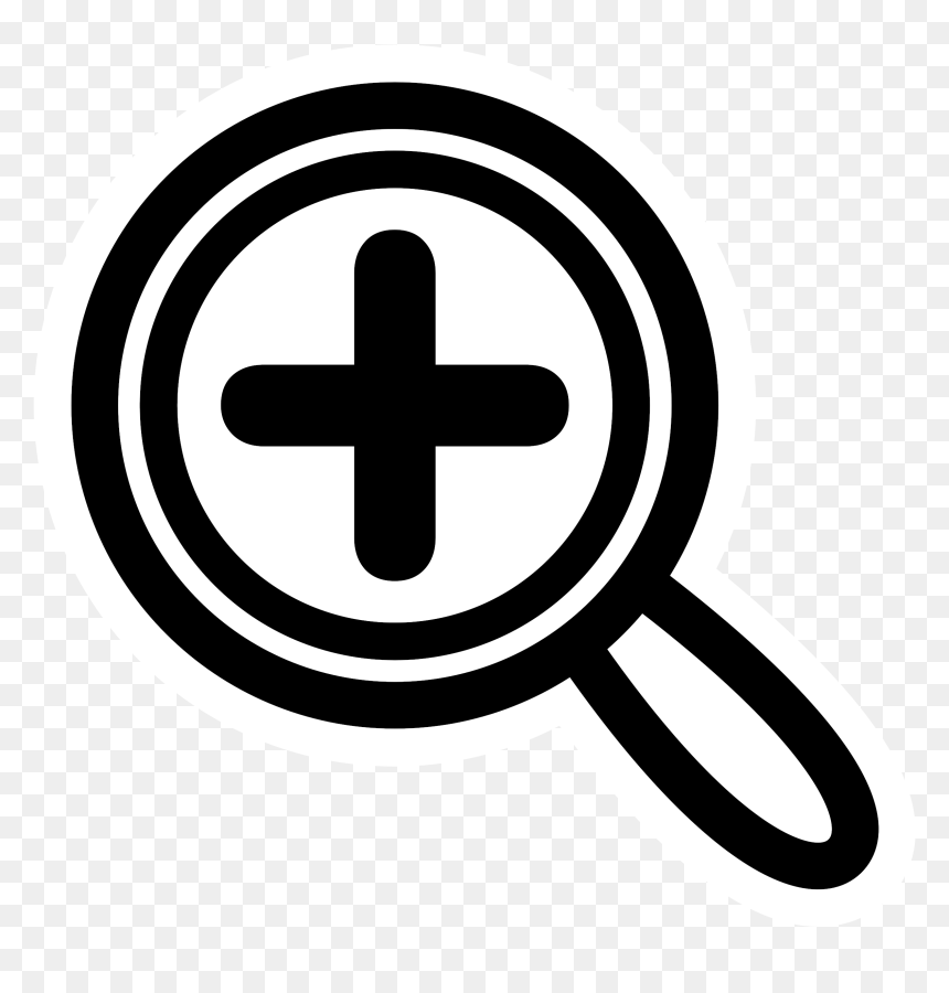 Mono Kivio Zoom Plus Clip Arts - Zoom In Clip Art, HD Png Download - plus icon png