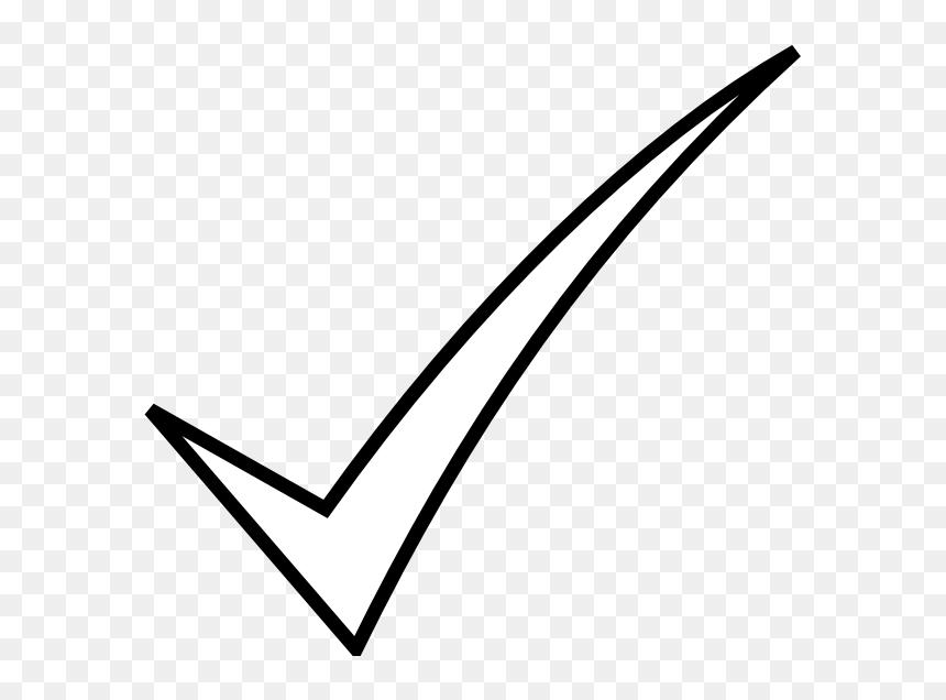 Check Mark White Clip Art At Clker - Check Mark Clipart Black And White, HD Png Download - white checkmark png