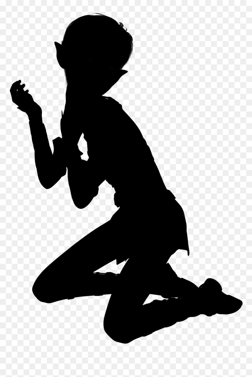 Elf Silhouette, HD Png Download - fairy silhouette png