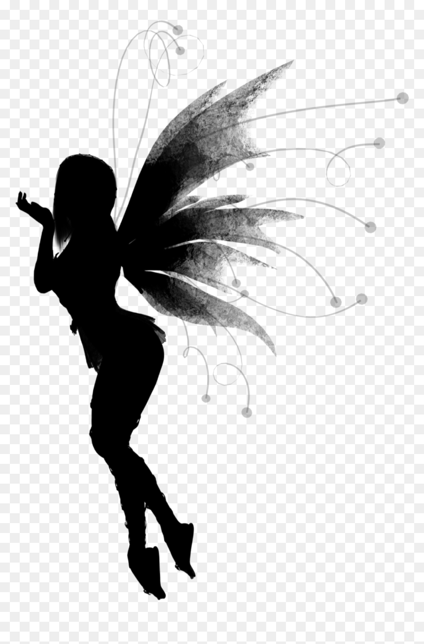#fairy #silhouette - Fairy, HD Png Download - fairy silhouette png